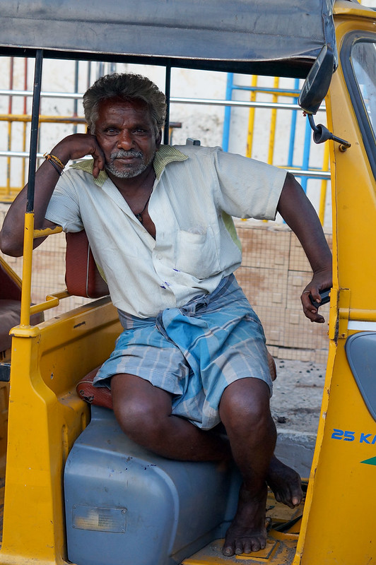 Arjun in his Rickshaw
