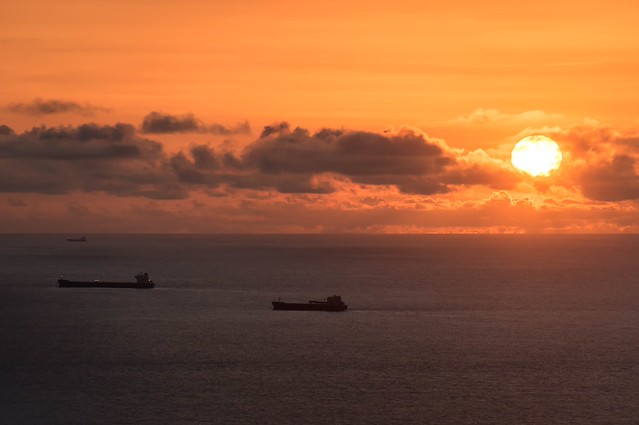 Ships at Sunset